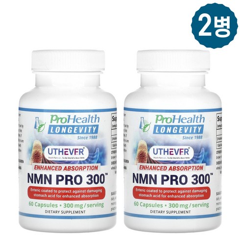 (2병) 프로헬스 NMN 300mg 60캡슐, 60개, 2개