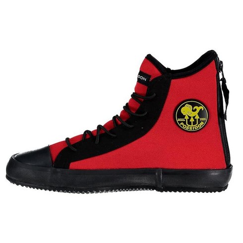 포세이돈 POSEIDON One Shoe 다이빙 부츠 정품보장, F10/M8, Black/Red