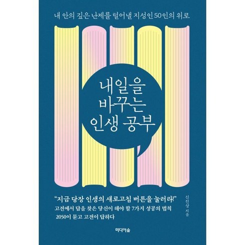 내일을 바꾸는 인생 공부 : 내 안의 깊은 난제를 털어낼 지성인 50인의 위로, 신진상 저, 미디어숲