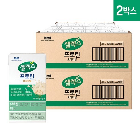 2023년 가성비 최고 매일유업 셀렉스 코어프로틴 락토프리 570g - 셀렉스 매일 마시는 프로틴, 125ml, 48개