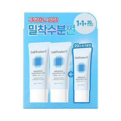 셀퓨전씨 아쿠아티카 썬스크린 100 SPF50+ PA++++, 90ml, 1개