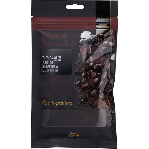 2024년 가성비 최고 COLORFOOD 코코아 파우더 - 브레드가든 블랙 코코아 파우더 80g 5개, 15개