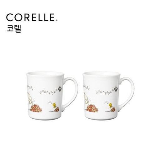 코렐 스누피리본에디션 도자기머그 2P, 혼합색상, 2개