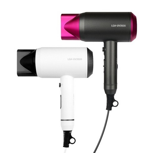 FORLG 원적외선LED 미용실 헤어드라이기 LGA-UV3500 저소음 미니드라이어, 화이트