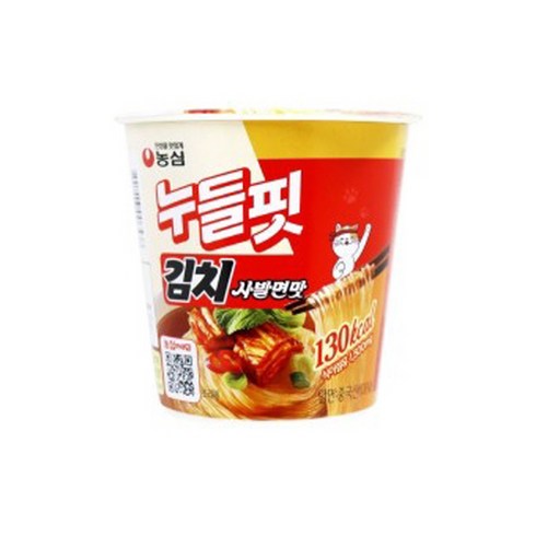 농심 누들핏 김치사발면맛 8개 저칼로리 라면, 1박스(8개입)