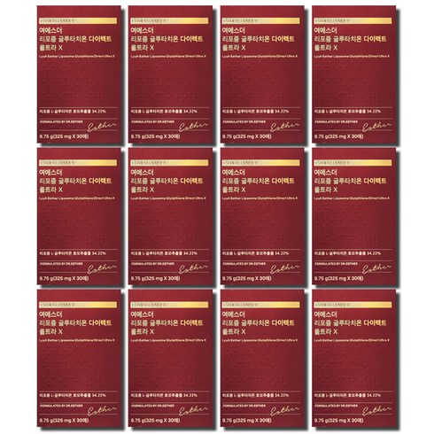 에스더포뮬러 여에스더 리포좀 글루타치온 다이렉트 울트라 X 30매 12박스 (360매), 12개