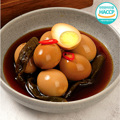 반숙란 장조림 - braised eggs 계란 장조림 밥도둑 밑반찬 꽈리고추 간장 계란장 1kg, 1개