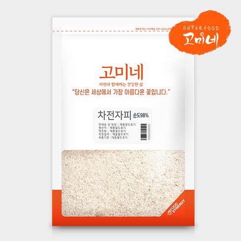 고미네 차전자피(순도98) 수분흡수팽창, 1팩, 300g