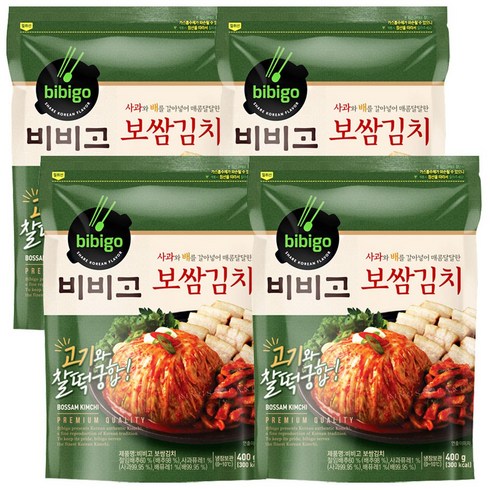 비비고보쌈김치 - CJ 비비고 보쌈김치 400g 맛있는김치 맛있는반찬, 4개
