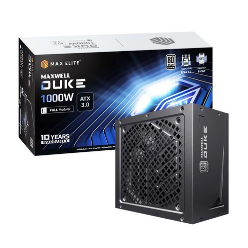 액티브3.0 10박스 - 맥스엘리트 MAXWELL DUKE 1000W 80PLUS PLATINUM 풀모듈러 ATX 3.0 파워 (ATX/1000W)