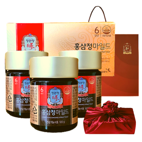 정관장 6년근 홍삼정 마일드 300g+쇼핑백 부모님 면력 명절 선물세트(보자기포함) 1개, 1세트