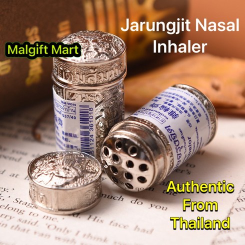 2024년 가성비 최고 NASAL INHALER - 태국 자룽지트 인헤일러 천연허브 코감기 두통 JARUNGJIT NASAL INHALER x 3개