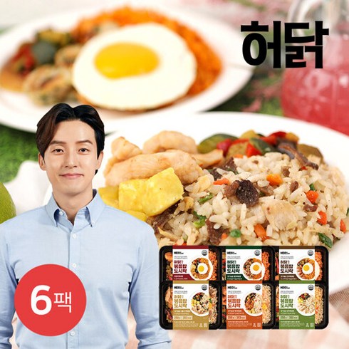 허닭 닭가슴살 볶음밥 도시락 6종, 1세트, 250g