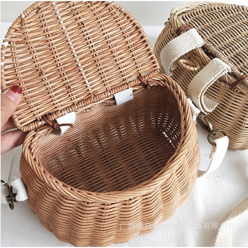 2023년 가성비 최고 킥보드바구니 - [해피바이] 킥보드 자전거 라탄 바구니 가방 보관함, 블로썸핑크, 1개