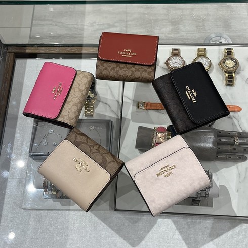 코치 아울렛 호환 블로킹 스몰 3단 지갑 CE930 CH604 CF369