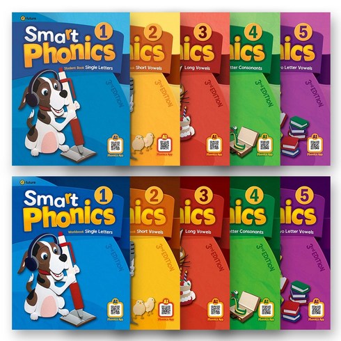 스마트파닉스 - 스마트 파닉스 Smart Phonics 3rd (SB+WB) 1-5번 -전10권 세트 이퓨쳐, 스마트 파닉스 1-5 SB+WB 세트 (전10권)