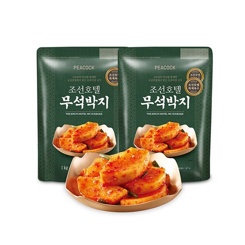 [신세계푸드 호텔컬렉션] [피코크] 조선호텔 무석박지 2kg (1kg*2팩), 2개