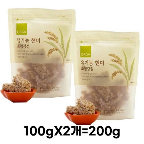 ORGA 유기농 현미 조청강정 100g, 1개, 200g