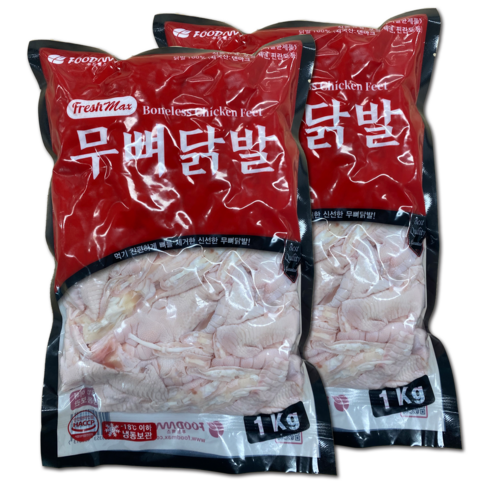 닭발 - 푸드맥스 닭발 원료 무뼈닭발, 1kg, 2개