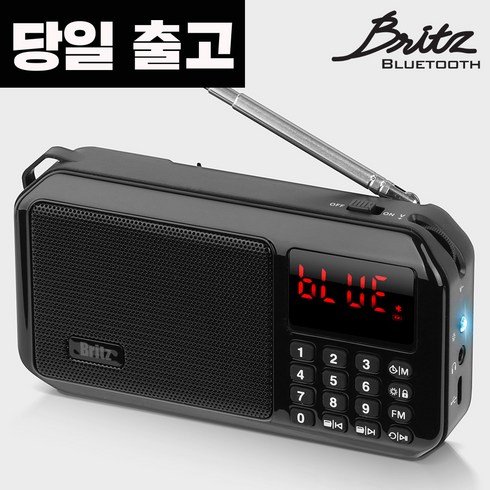 [당일 출고]브리츠 BZ-LV980 휴대용 라디오, 블랙