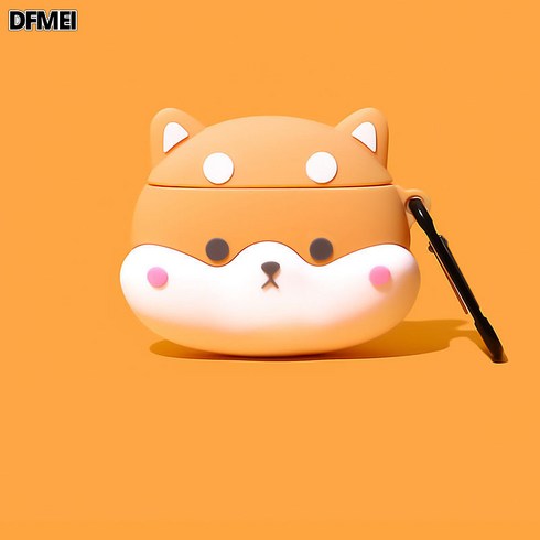 DFMEI 에어팟 강아지 시바견 실리콘 케이스 2세대 애플 블루투스 케이스 이어폰 케이스 적용, 에어팟 1/2