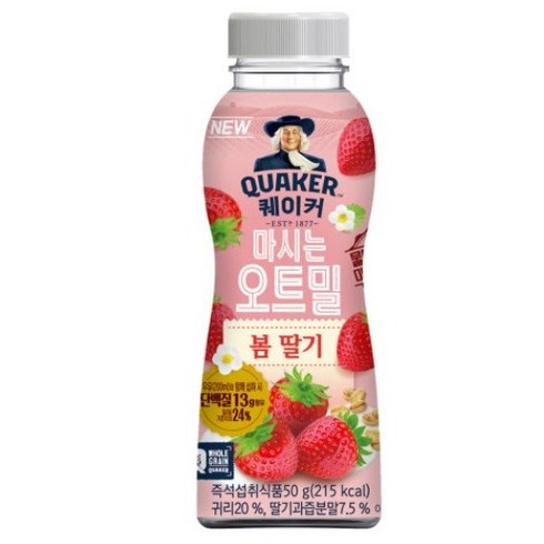 마시는오트밀 퀘이커 봄딸기, 50g, 30개