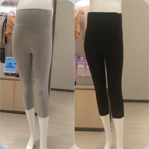 (백화점 정품)마더피아 착용감이 좋은 임산부7부 레깅스(RBO161BM)GY BK