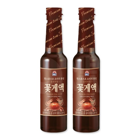 꽃게액젓 - (메카몰) 사조 프리미엄 꽃게액 550ml x 2개 유통기한임박특가 24-06-21까지