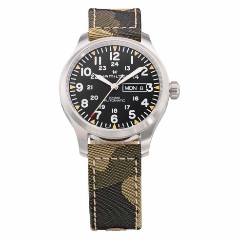 카키필드 - Khaki Field Automatic 42MM H70535031 [] [해밀턴] 카키 필드 데이 데이트 블랙 다이얼