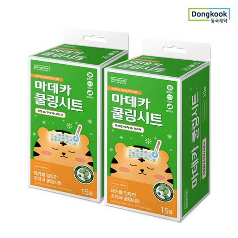 마데카쿨링시트 - [동국제약]마데카 쿨링시트(15매)2개/열냉각시트/해열패치, 2개, 상세 설명 참조