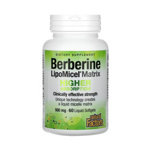 내츄럴팩터 리포미셀 베르베린 Berberine LipoMicel Matrix, 60정, 1개