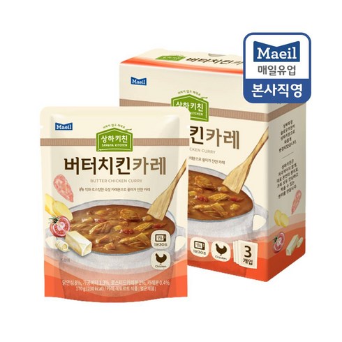 매일유업 상하키친 버터치킨카레, 170g, 9개