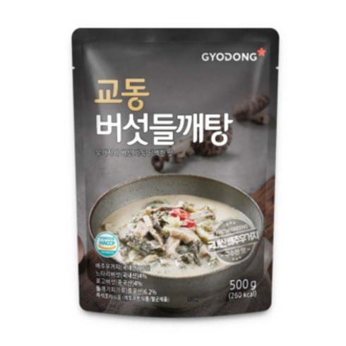 교동식품 우거지 버섯들깨탕, 500g, 3개