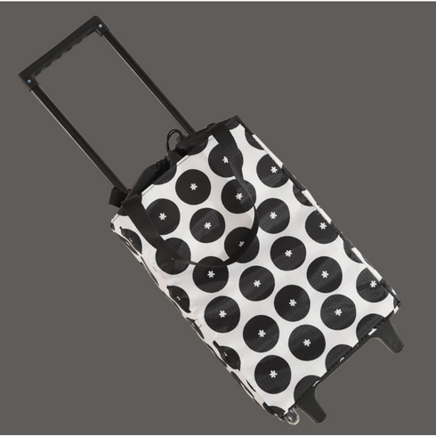 접이식장바구니 - 나우브 슬림한 휴대용 시장바구니 캐리어, 1개, 블랙서클