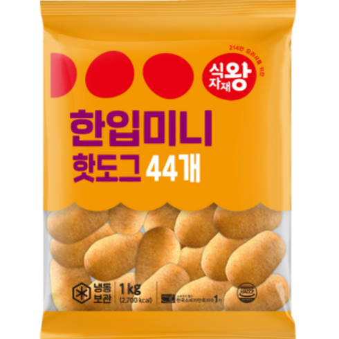 식자재왕 한입미니 핫도그 1kg, 1개