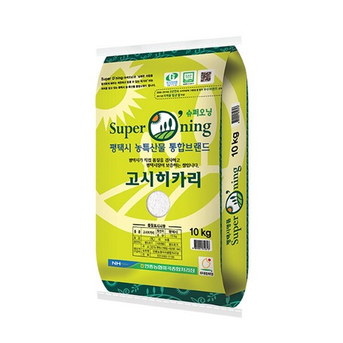 [23년산] 안중농협 슈퍼오닝 고시히카리10kg-경기미, 1개, 10kg(1개)