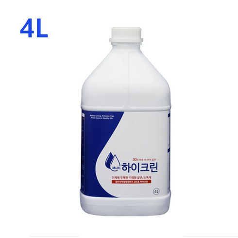 뉴텍 멀티 하이크린 4L 살균소독제 위생관리용 주방 병원 백화점 등, 1개