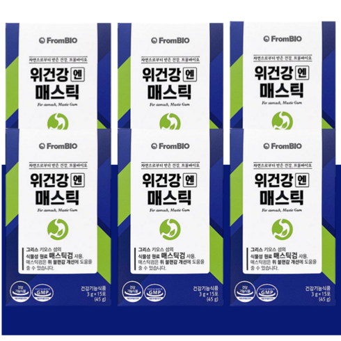 위건강엔 매스틱 3g x 15포 6박스 3개월분.DM, 45g, 6개, 상세페이지 참조, 상세페이지 참조