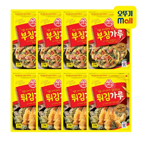 오뚜기 부침가루 1kg - 오뚜기 부침가루 1kg 4개+튀김가루 1kg 4개, 단품