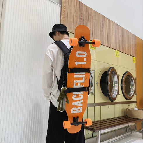 보드가방 - 스케이트보드 가방 스트릿 백팩 롱보드 크루져카버 학교 학생책가방, 백팩 블랙