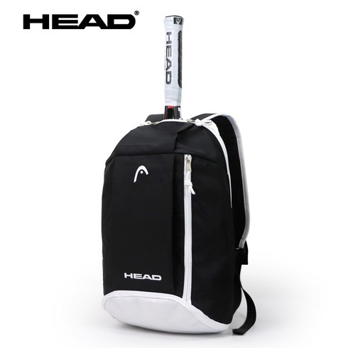 헤드 HEAD 스쿼시 테니스 배드민턴 라켓 백팩 다기능 가방, 검은 색