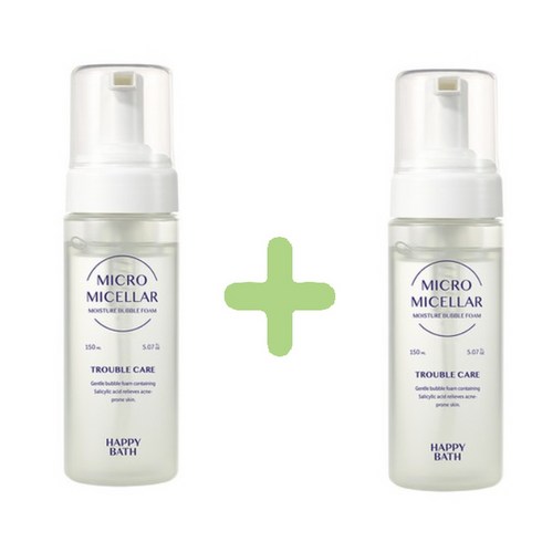 [정품보장] 2EA마이크로미셀라 트러블케어 버블폼 150ML 2EA 순한 청소년폼클렌징 [선물용]