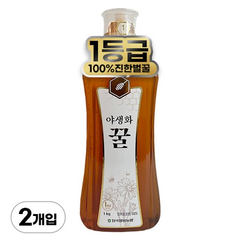 한국양봉농협 야생화 꿀, 2개, 1kg