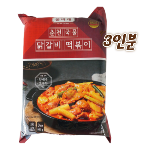 춘천 국물 닭갈비 떡볶이 3인분 당일배송, 1개, 950g