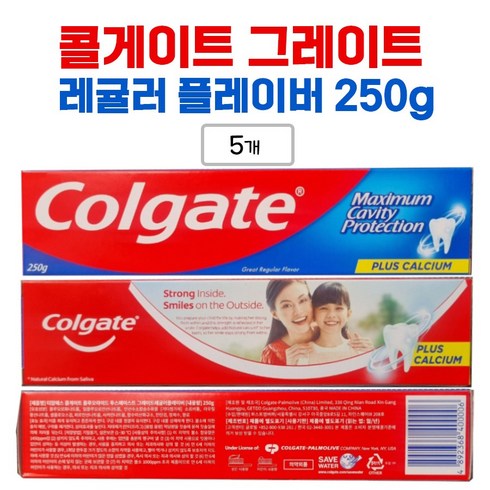 일루몬트 콜게이트 치약 250g 그레이트 레귤러 플레버, 10개