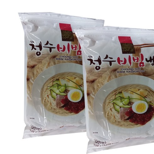 [청수] 비빔냉면 720g(4인분) x 2봉 (총8인분), 2개, 720g