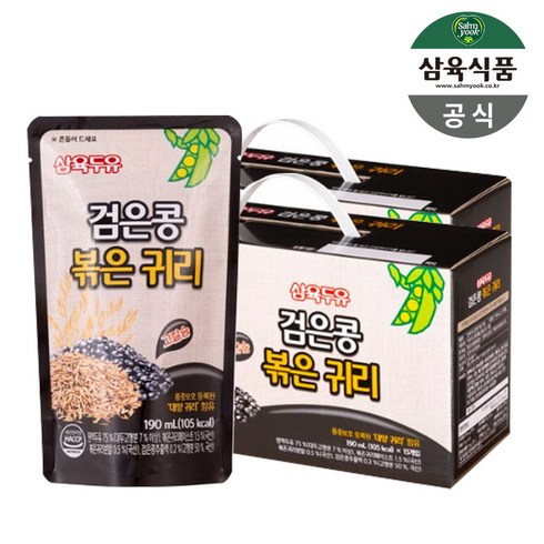 삼육두유 검은콩 볶은 귀리 파우치 190mlx30입, 190ml, 30개