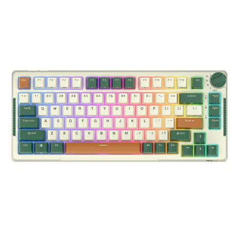 Royal Kludge H81 - 한손키보드 Ik Royal Kludge H81 가스켓 구조 기계식 키보드 81 키 RGB 백라이트 트라이 모드 2.4G 무선 블루투스 게임용, 없음, 없음, 15.Time Machine - Blue Switch