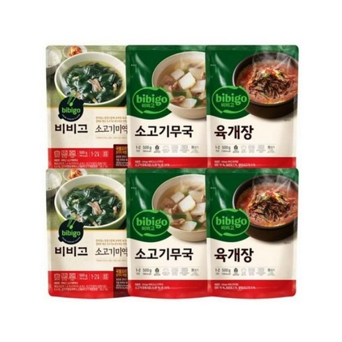 비비고육개장 - 비비고 육개장 +소고기무국, 500g, 1세트