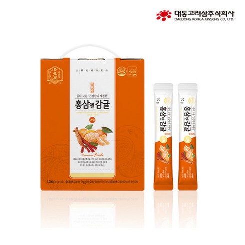 대동고려삼 홍삼앤감귤 10g x 100포 국내산홍삼 + 제주감귤